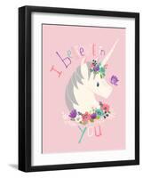 I Believe in You on Pink-Heather Rosas-Framed Art Print