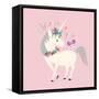 I Believe in You Unicorn-Heather Rosas-Framed Stretched Canvas