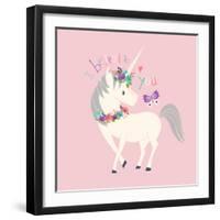 I Believe in You Unicorn-Heather Rosas-Framed Art Print