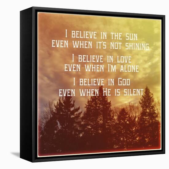 I Believe Main-Vintage Skies-Framed Stretched Canvas