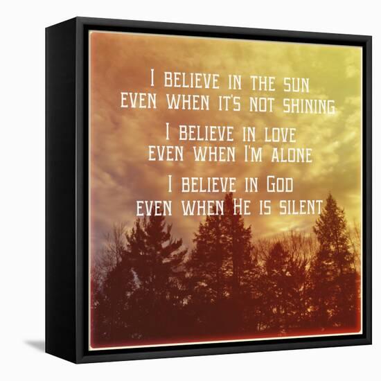 I Believe Main-Vintage Skies-Framed Stretched Canvas