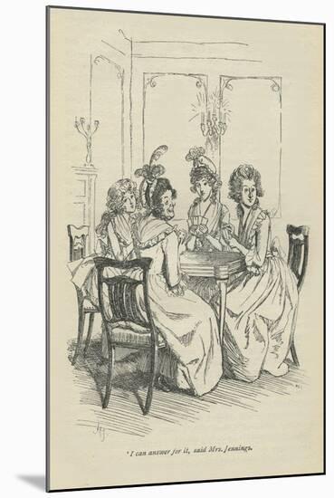 I can answer for it, said Mrs Jennings, 1896-Hugh Thomson-Mounted Giclee Print