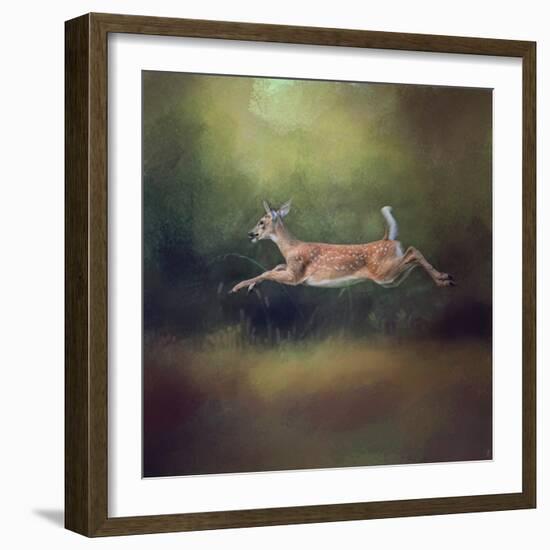 I Can Fly White Tailed Fawn-Jai Johnson-Framed Giclee Print