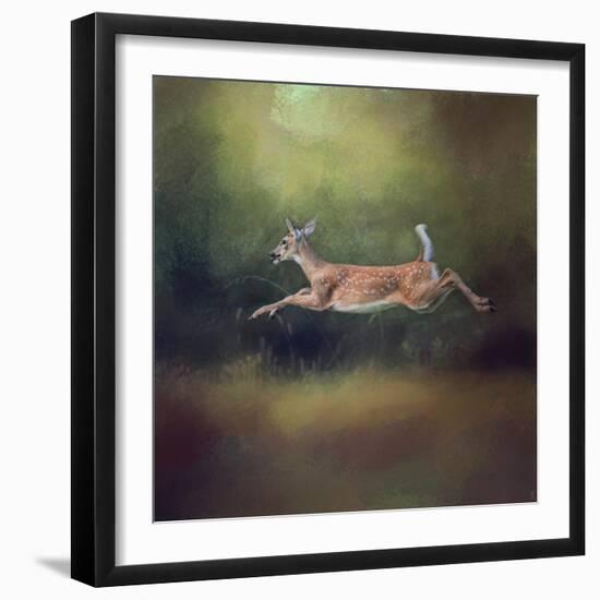 I Can Fly White Tailed Fawn-Jai Johnson-Framed Giclee Print