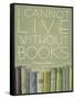 I Cannot Live Without Books Thomas Jefferson-null-Framed Stretched Canvas