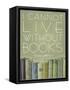 I Cannot Live Without Books Thomas Jefferson-null-Framed Stretched Canvas