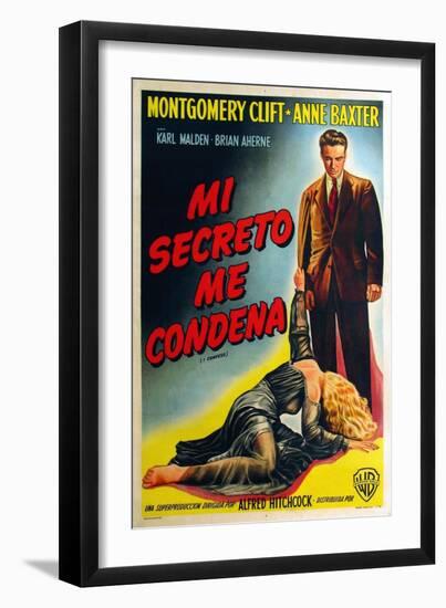 I Confess, Argentine Movie Poster, 1953-null-Framed Art Print