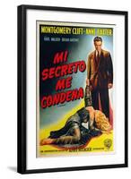 I Confess, Argentine Movie Poster, 1953-null-Framed Art Print