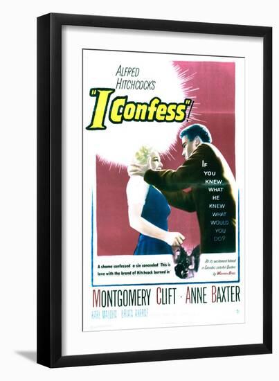 I Confess - Movie Poster Reproduction-null-Framed Photo