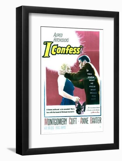 I Confess - Movie Poster Reproduction-null-Framed Photo