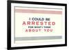 I Could be Arrested-null-Framed Art Print