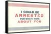 I Could be Arrested-null-Framed Stretched Canvas