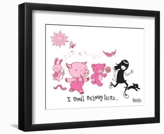 I Don't Belong Here-Emily the Strange-Framed Photographic Print