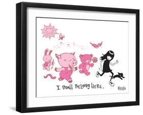 I Don't Belong Here-Emily the Strange-Framed Premium Photographic Print