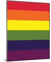 I Don't Even Think Straight (Gay Flag) Art Poster Print-null-Mounted Poster