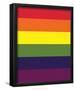 I Don't Even Think Straight (Gay Flag) Art Poster Print-null-Framed Poster