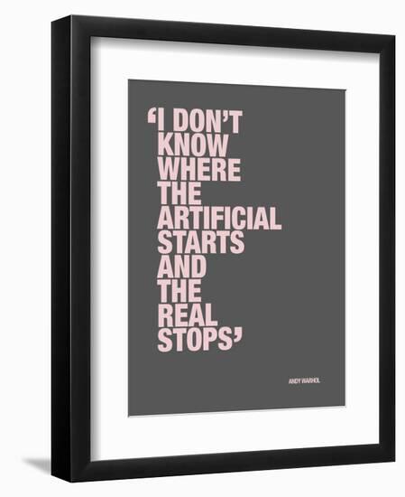 I don’t know where the artificial starts and the real stops-null-Framed Art Print