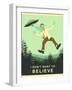 I Don’t Want to Believe-Jazzberry Blue-Framed Art Print