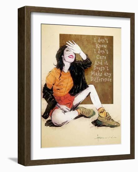 I Dont Care-null-Framed Giclee Print