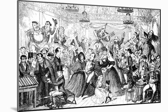 I Dreamt I Slept at Madame Tussaud's !-George Cruikshank-Mounted Art Print