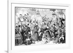 I Dreamt I Slept at Madame Tussaud's !-George Cruikshank-Framed Premium Giclee Print