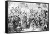 I Dreamt I Slept at Madame Tussaud's !-George Cruikshank-Framed Stretched Canvas