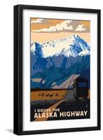 I Drove the Alaska Highway-Lantern Press-Framed Art Print