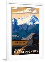 I Drove the Alaska Highway-Lantern Press-Framed Art Print