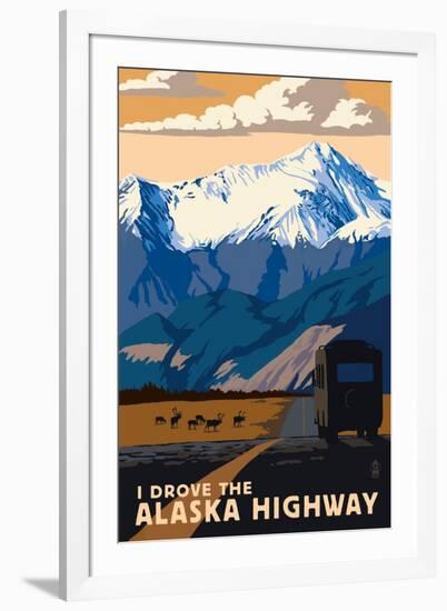 I Drove the Alaska Highway-Lantern Press-Framed Art Print