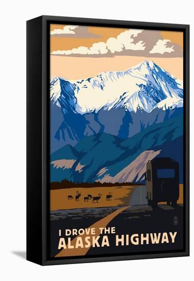 I Drove the Alaska Highway-Lantern Press-Framed Stretched Canvas