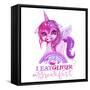 I Eat Glitter For Breakfast-Sheena Pike Art And Illustration-Framed Stretched Canvas