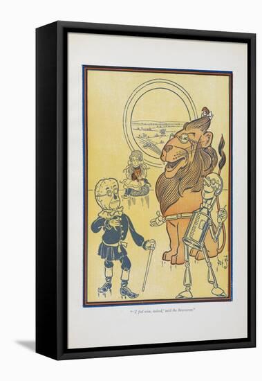 "I Fell Wise, Indeed,' Said the Scarecrow."-William Denslow-Framed Stretched Canvas