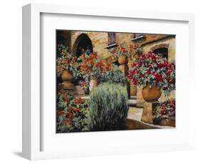 I Gerani Sulla Scala-Guido Borelli-Framed Giclee Print