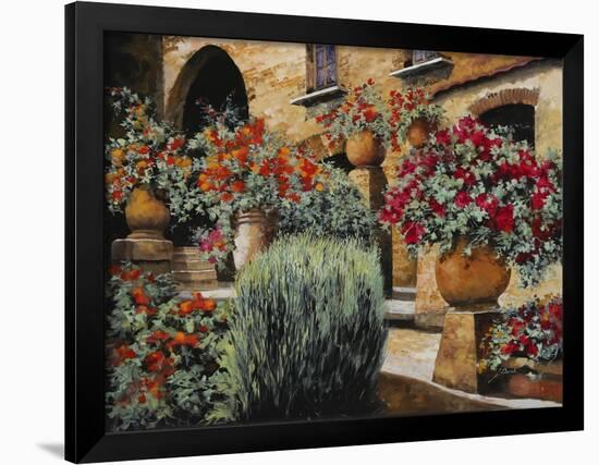 I Gerani Sulla Scala-Guido Borelli-Framed Giclee Print