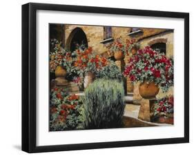 I Gerani Sulla Scala-Guido Borelli-Framed Giclee Print