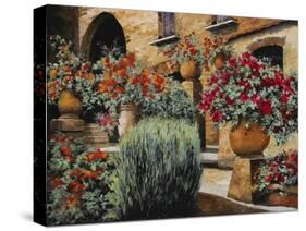 I Gerani Sulla Scala-Guido Borelli-Stretched Canvas