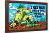 I Get High-null-Framed Blacklight Poster