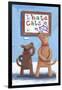 I Hate Cats (Variant 1)-Peter Adderley-Framed Art Print