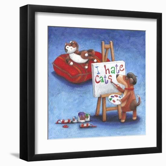 I Hate Cats-Peter Adderley-Framed Art Print