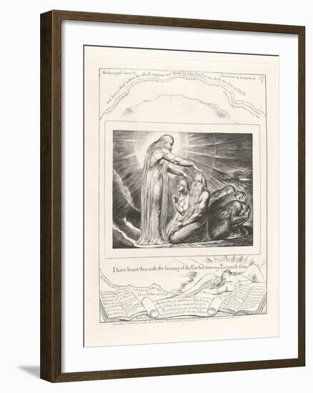 I Have Heard Thee with the Hearing of the Ear But Now My Eye Seeth Thee, 1825-William Blake-Framed Giclee Print