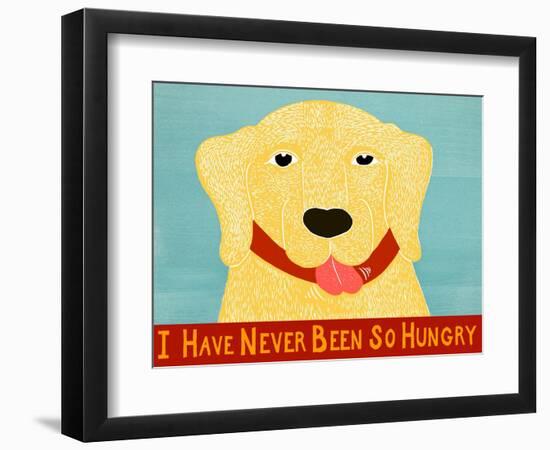 I Have Never Been So Hungry Yel Banner-Stephen Huneck-Framed Premium Giclee Print