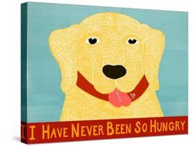 I Have Never Been So Hungry Yel Banner-Stephen Huneck-Stretched Canvas