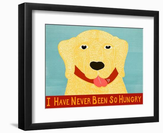 I Have Never Been So Hungry Yel Banner-Stephen Huneck-Framed Giclee Print