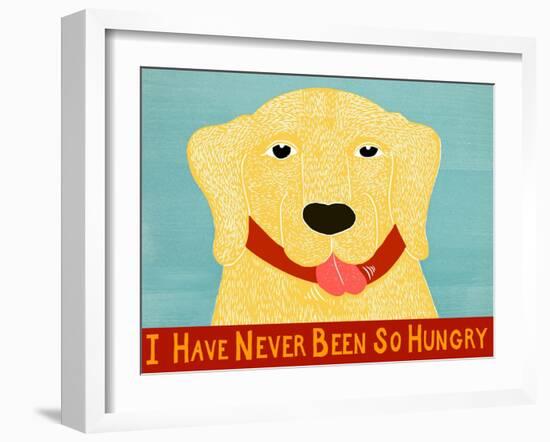 I Have Never Been So Hungry Yel Banner-Stephen Huneck-Framed Giclee Print