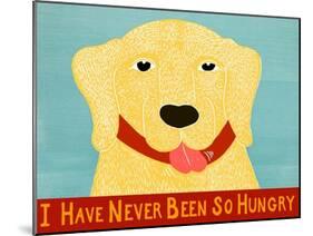 I Have Never Been So Hungry Yel Banner-Stephen Huneck-Mounted Giclee Print