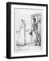 "I Have Not an Instant to Lose" Says Elizabeth Bennet to Mr. Darcy-Hugh Thomson-Framed Photographic Print