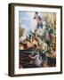 I Have Not Yet Begun to Fight', Jones Shouts Defiance from His Ship Bonhomme Richard to Hms Serapis-American-Framed Giclee Print