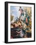 I Have Not Yet Begun to Fight', Jones Shouts Defiance from His Ship Bonhomme Richard to Hms Serapis-American-Framed Giclee Print