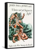 I Have Not Yet Begun to Fight War Stamps Bonds WWII War Propaganda Art Print Poster-null-Framed Stretched Canvas