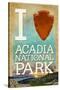 I Heart Acadia National Park, Maine-Lantern Press-Stretched Canvas